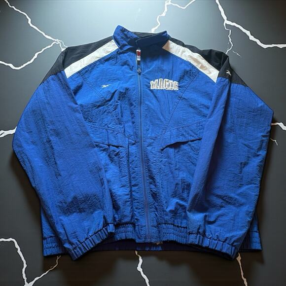 Vintage Reebok Orlando Magic Men’s XL Lightweight Full Zip Windbreaker Jacket - Picture 1 of 6
